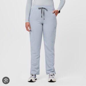 BNWT Figs dusty blue Yola high waist pant. Medium tall